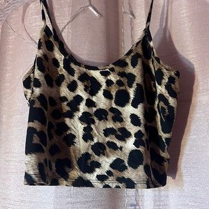 Cheetah print crop top